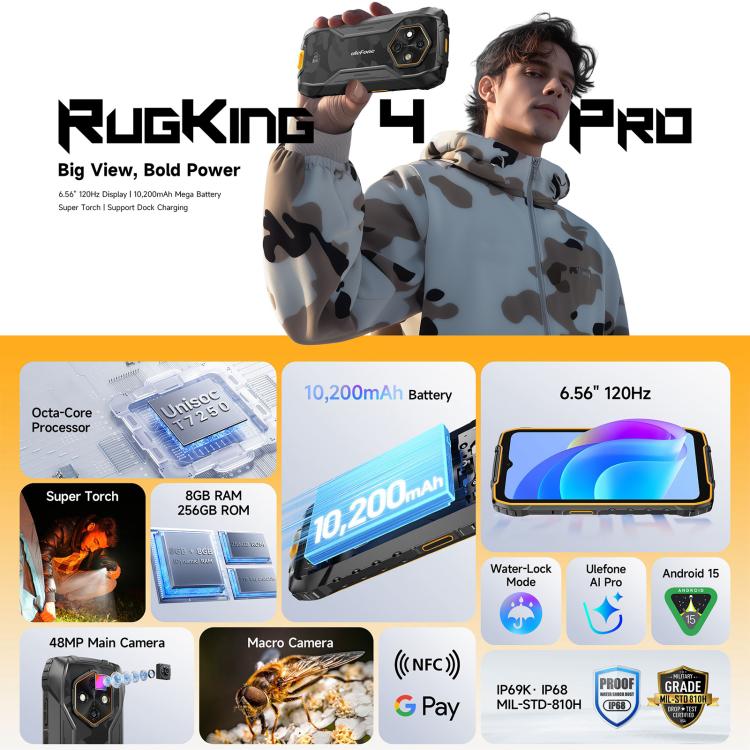 Ulefone RugKing 4 Pro 4G rugged phone 256GB
